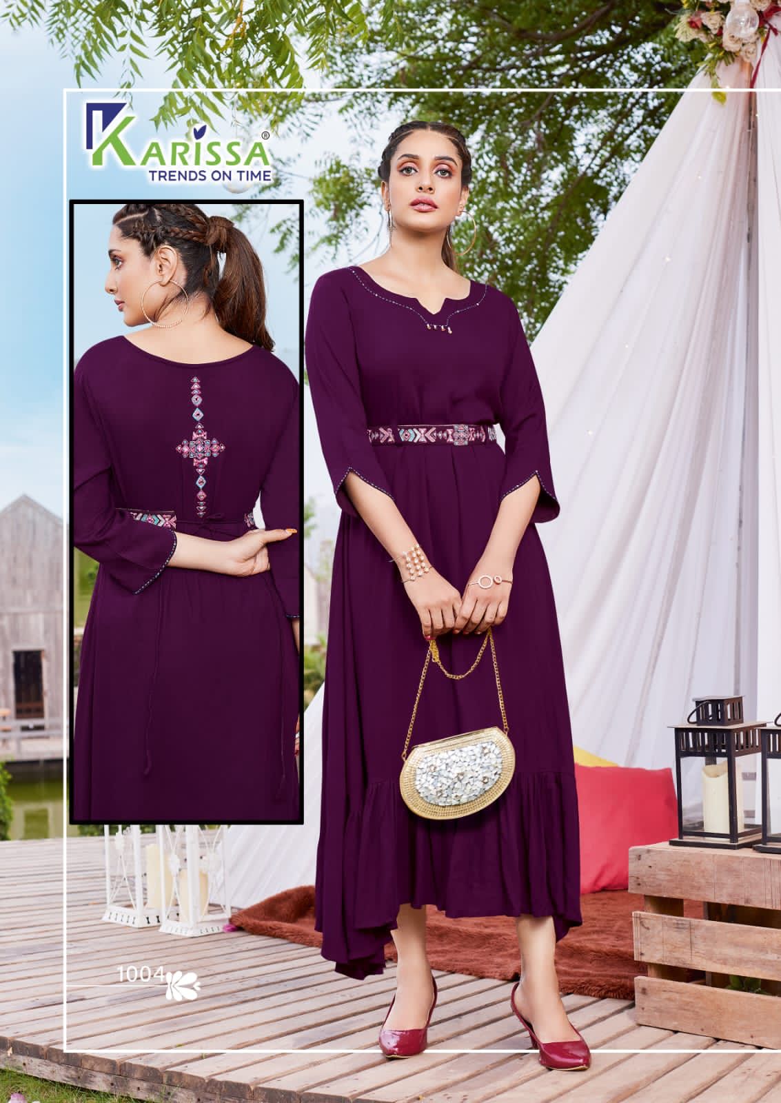 Karissa Kesariya  Stylish Fancy Wear Wholesale Kurti Collection